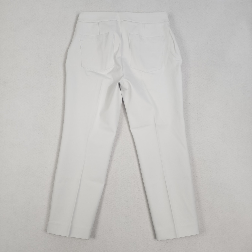 SPANX On-The-Go Ankle Slim Straight Pants Womens Large White High Rise Casual - Picture 6 of 6